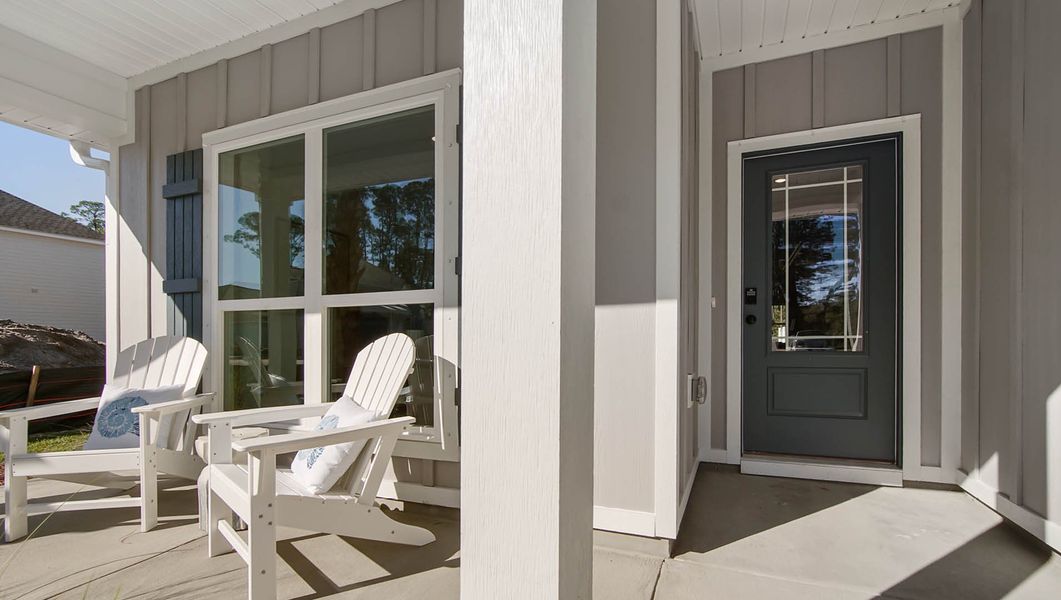 Exterior details and patio area of a home in Nellie Preserve, Santa Rosa Beach (Image 2).