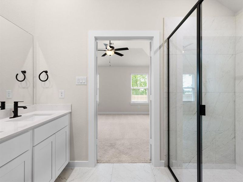 Furnished interior view inside a new home in Hadley Farms, Godley (Image 33). Furnished interior view inside a new home in Hadley Farms, Godley (Image 33).
