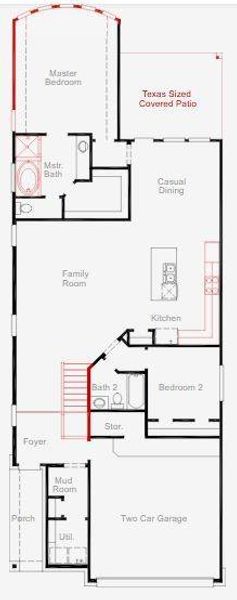 2D floor plan layout of this home in Two Step Farm, Montgomery, TX (Image 4). 2D floor plan layout of this home in Two Step Farm, Montgomery, TX (Image 4).