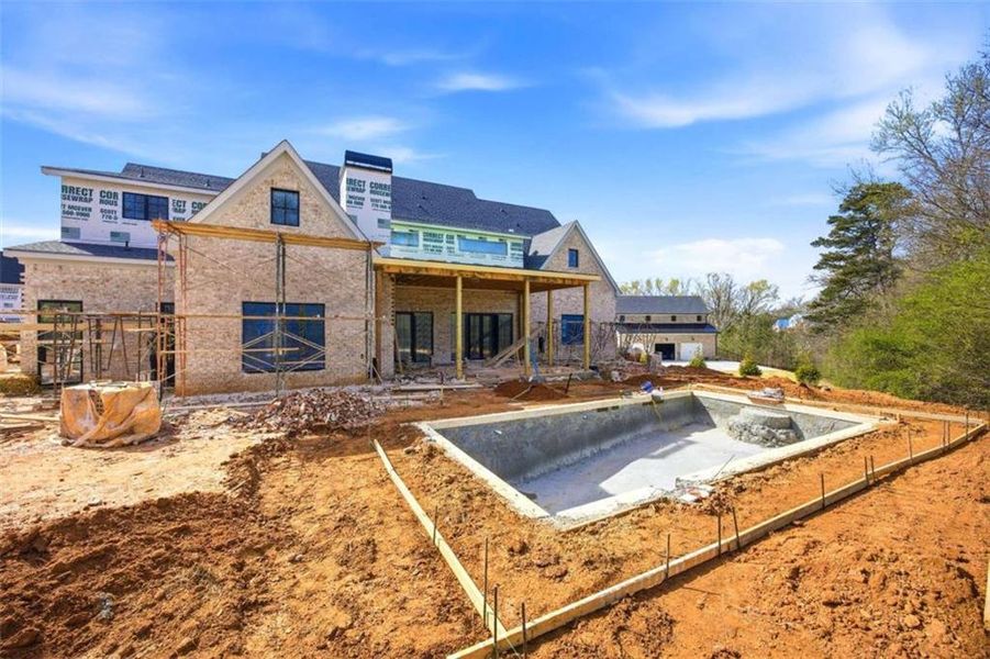In-progress construction of a new home in , Buford, GA (Image 30).