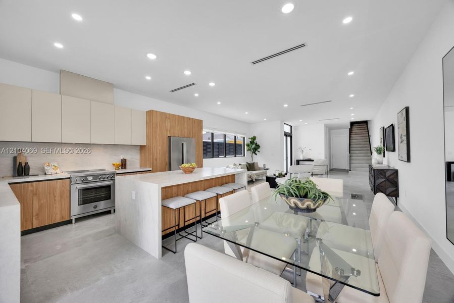 Furnished interior view inside a new home in , Miami (Image 21).