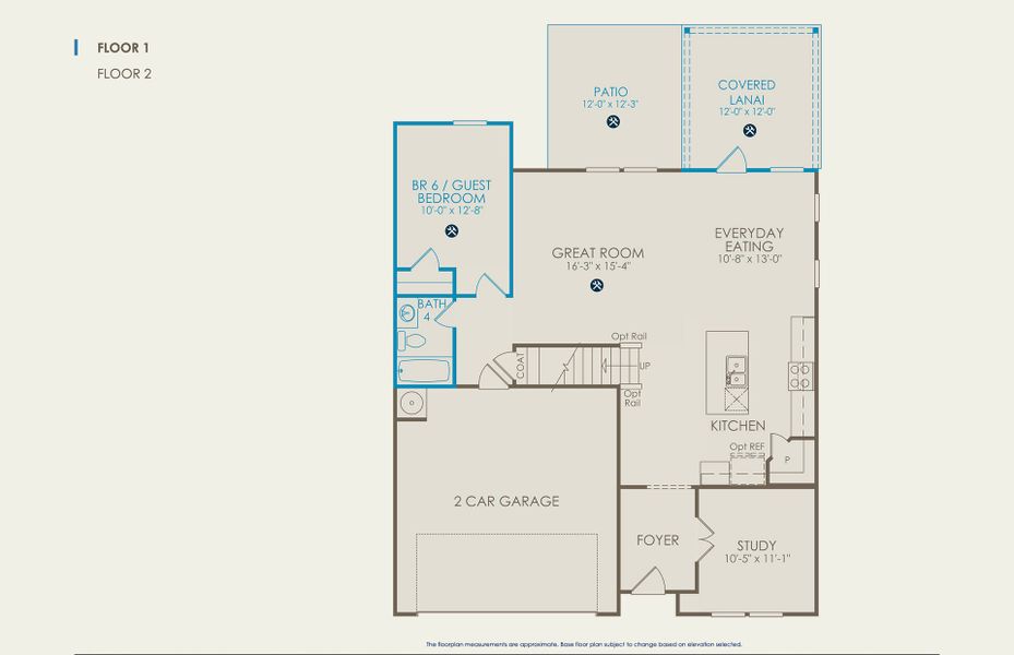 Hampton Floor Plan, Quick Move-In Home, Floor 1