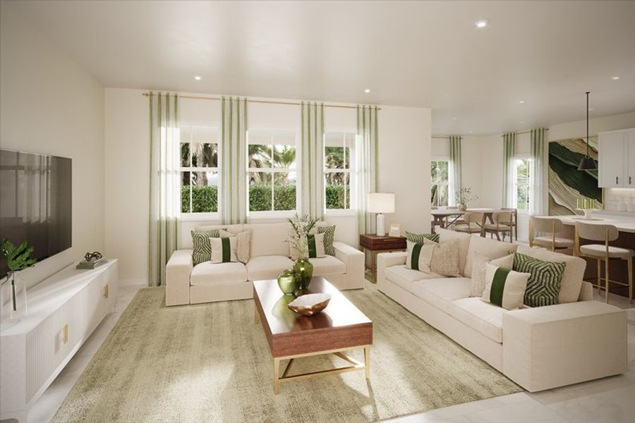 Representative furnished interior of a home built from the Marina by Ryan Homes in Westview, Kissimmee (Image 2). Representative furnished interior of a home built from the Marina by Ryan Homes in Westview, Kissimmee (Image 2).