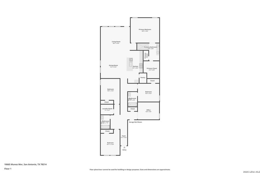 2D floor plan layout of this home in Espada, San Antonio, TX (Image 3).