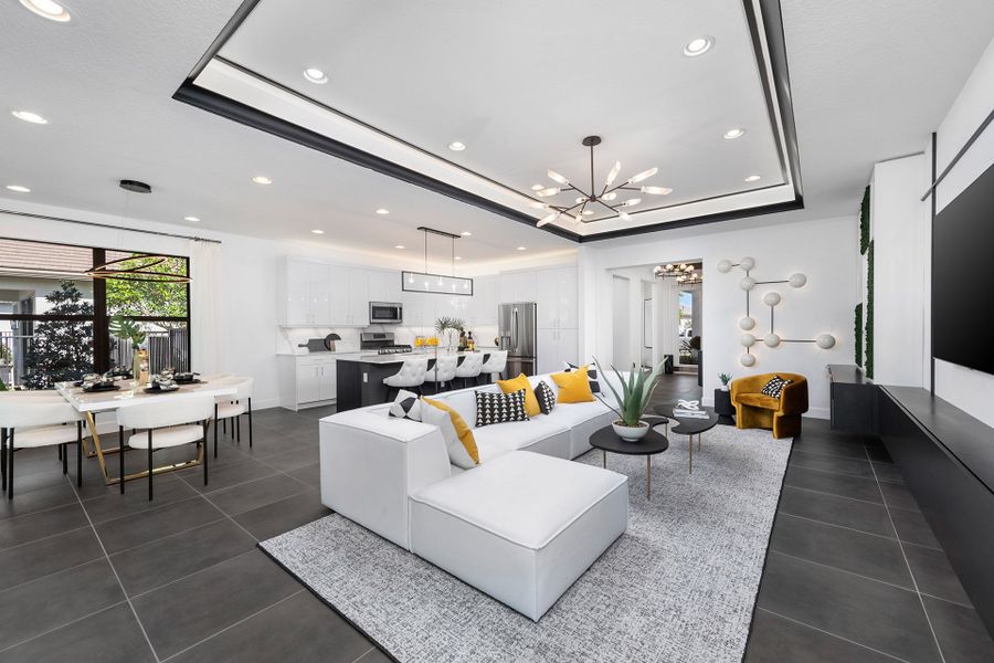 Representative furnished interior of a home built from the Palazzo by GL Homes in Valencia Parc at Riverland, Port St. Lucie (Image 10).