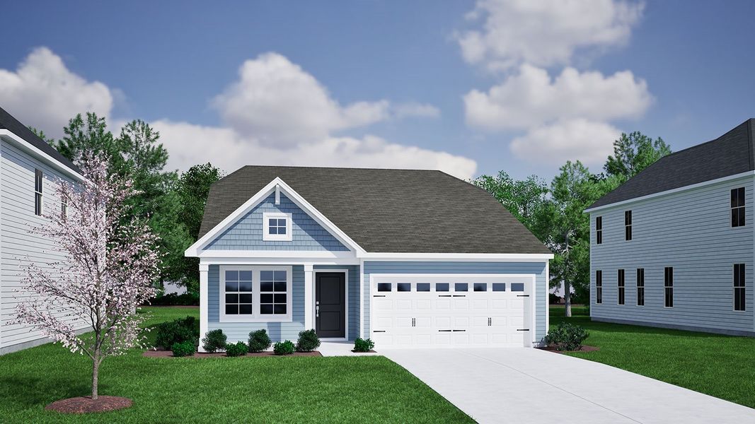 Representative exterior photo of a completed home built from the Howard - Genesis Value Collection by Mungo Homes in Willowbrook, Shelby, NC (Image 9).