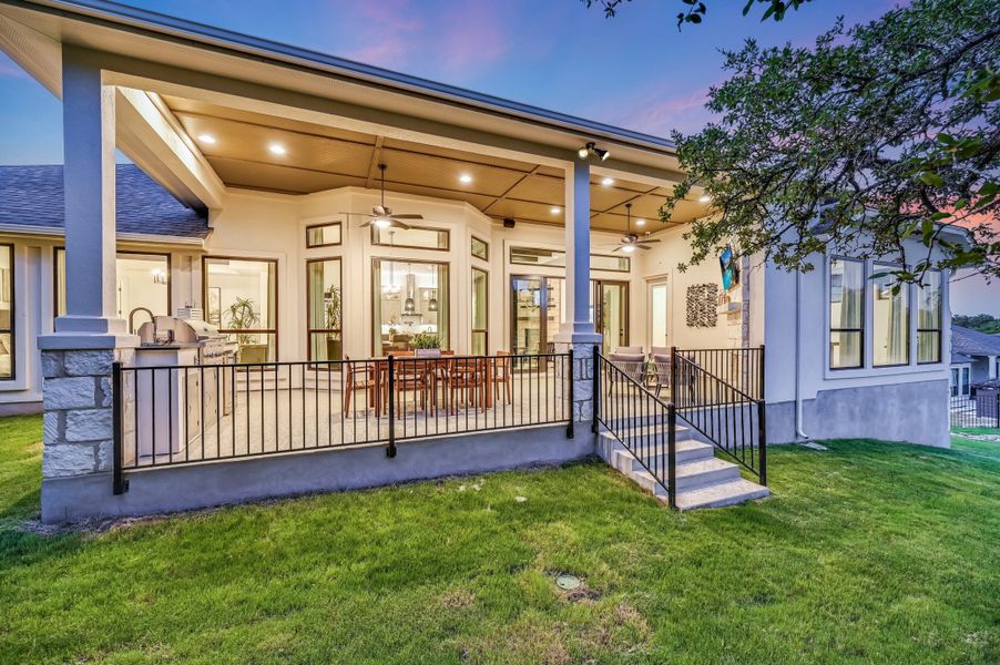 Representative exterior details of a home built from the San Simeon I by Giddens Homes in Clearwater Ranch, Liberty Hill (Image 70).