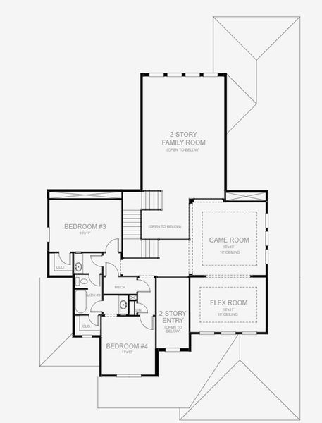 2D floor plan layout for the 3638F by Perry Homes in Glynlea Country Club 60', Port St. Lucie, FL (Image 3). 2D floor plan layout for the 3638F by Perry Homes in Glynlea Country Club 60', Port St. Lucie, FL (Image 3).