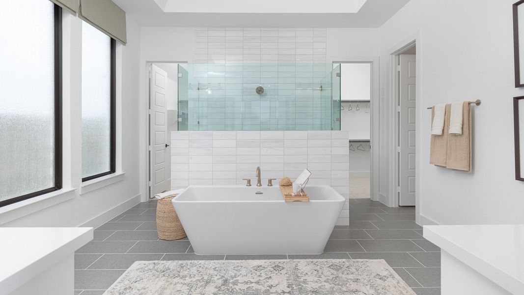 Furnished interior view inside a new home in Parkside on the River West, Georgetown (Image 21).