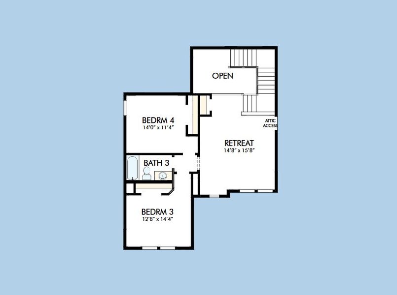 2D floor plan layout for the The Presidio by David Weekley Homes in Walden Creek – Summit Collection, Montgomery, TX (Image 3). 2D floor plan layout for the The Presidio by David Weekley Homes in Walden Creek – Summit Collection, Montgomery, TX (Image 3).