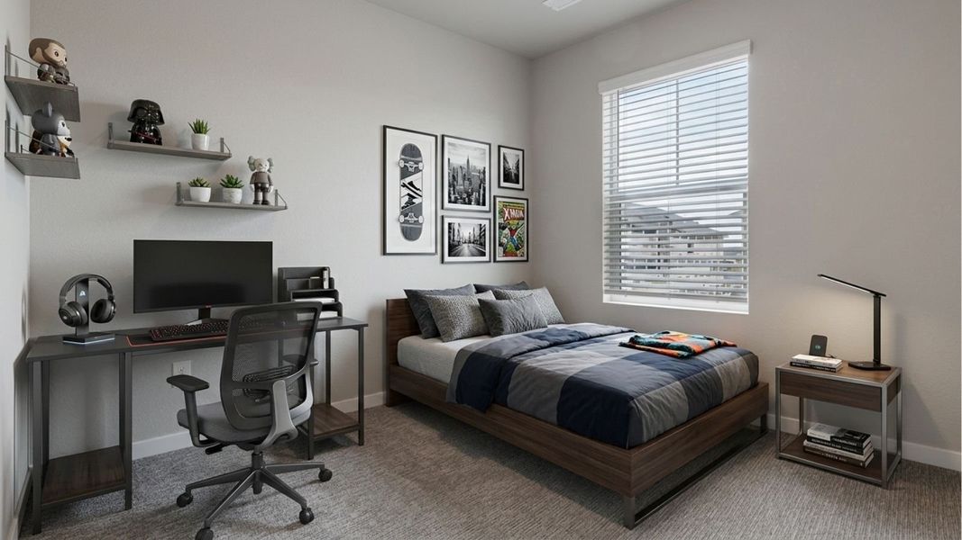 Representative furnished interior of a home built from the Douglas by D.R. Horton in Horizon Uptown, Aurora (Image 12).