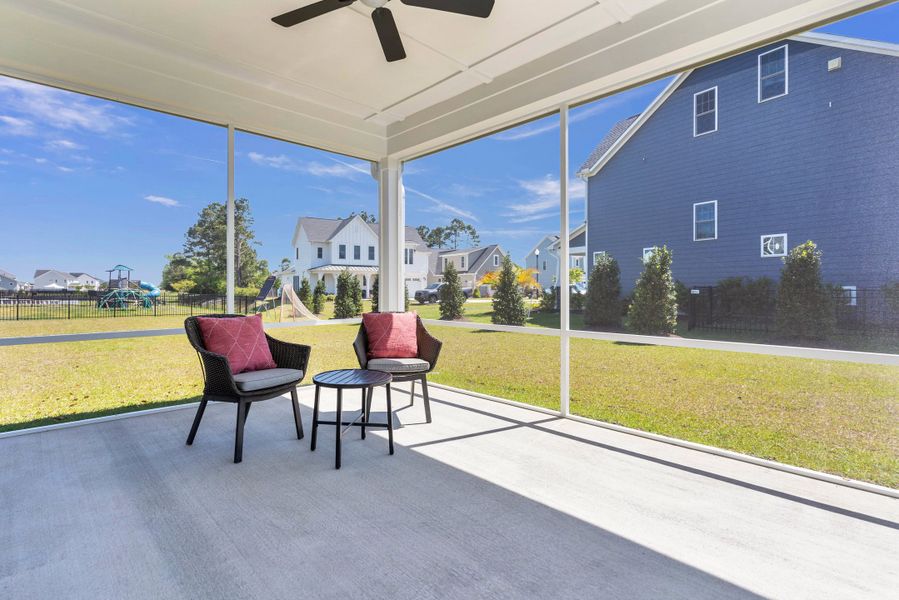 Representative exterior details of a home built from the The Amherst by RobuckHomes in Windwater, Hampstead (Image 30).