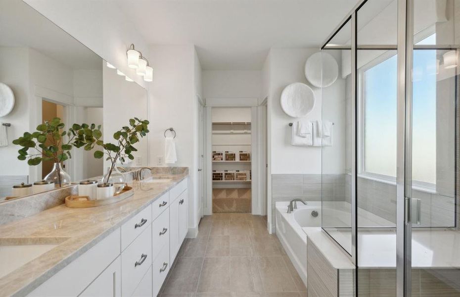 *actual home, furniture not included - Owner's private bath with double vanity