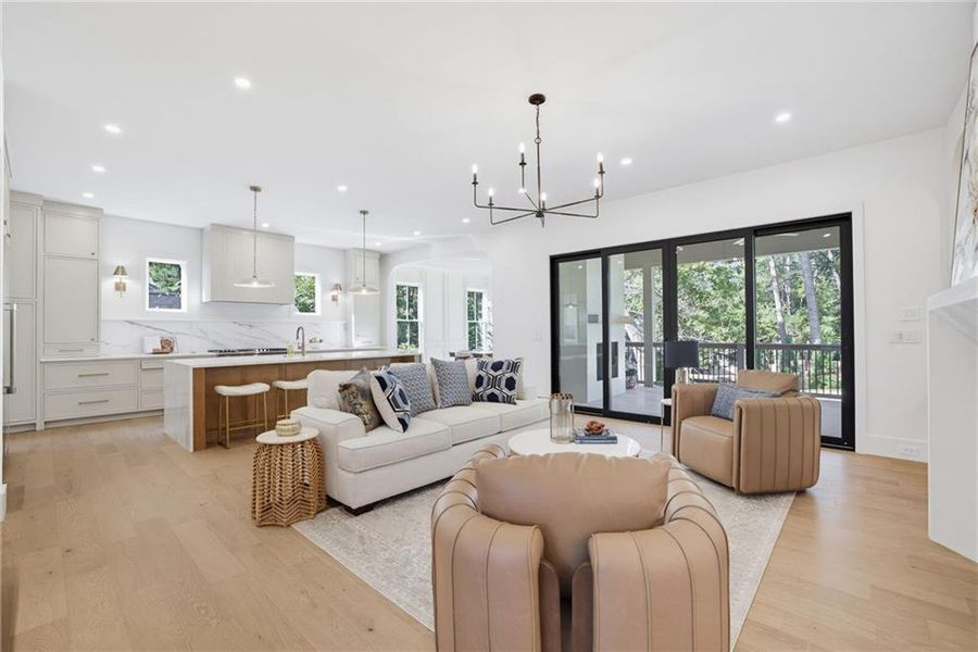 Furnished interior view inside a new home in , Atlanta (Image 17).