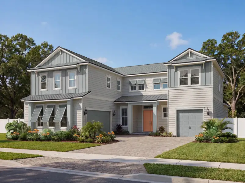 Representative exterior photo of a completed home built from the Rockefeller by Pulte Homes in Oakmere, Jacksonville, FL (Image 3).