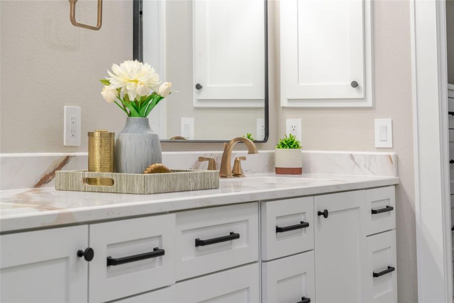 Bathroom featuring vanity