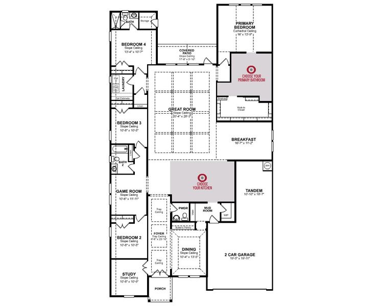 2D floor plan layout for the Wimberley by Beazer Homes in Legacy, League City, TX (Image 3). 2D floor plan layout for the Wimberley by Beazer Homes in Legacy, League City, TX (Image 3).