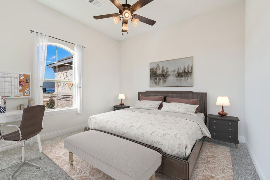 Bedroom | Concept 3141 at Hidden Creek Estates in Van Alstyne, TX by Landsea Homes