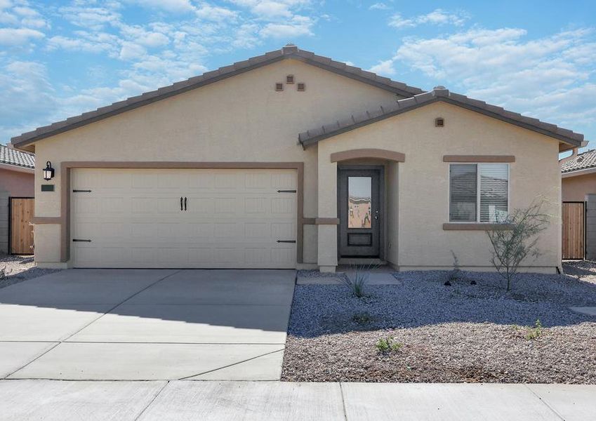 This home has a 2-car garage and a gorgeous stucco exterior.