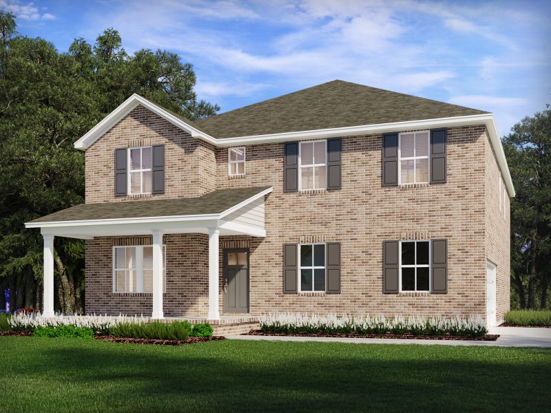 Representative exterior photo of a completed home built from the Turner by Meritage Homes in Benders Cove - Estate Series, Mount Juliet, TN (Image 1).