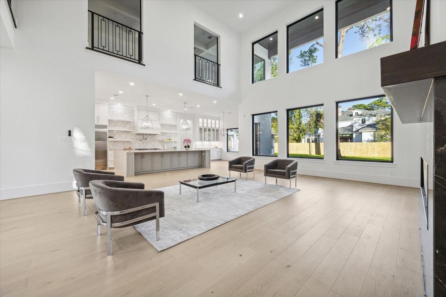 Family Room with view towards kitchen and back yard Family Room with view towards kitchen and back yard