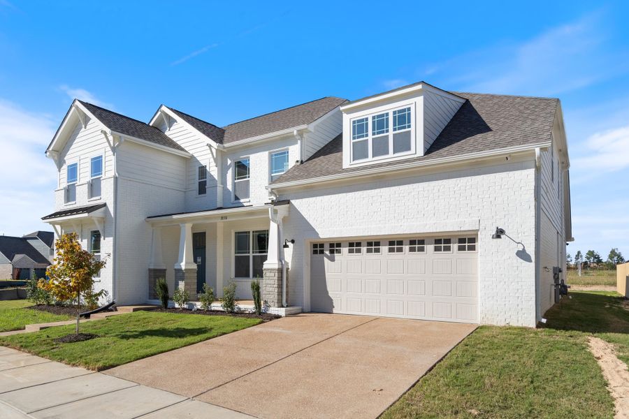 Front exterior of a new home in Lockwood, Collierville, TN, highlighting curb appeal (Image 2).