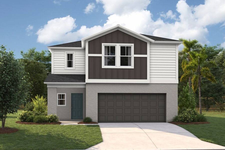 Representative exterior photo of a completed home built from the Indigo by Casa Fresca Homes in Villa Mar, Winter Haven, FL (Image 29). Representative exterior photo of a completed home built from the Indigo by Casa Fresca Homes in Villa Mar, Winter Haven, FL (Image 29).