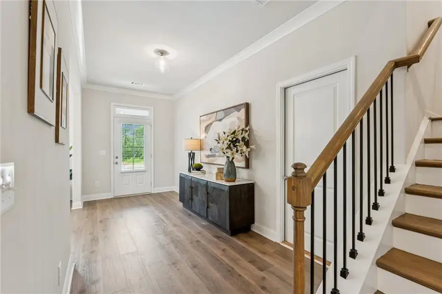 Furnished interior view inside a new home in , Flowery Branch (Image 4). Furnished interior view inside a new home in , Flowery Branch (Image 4).