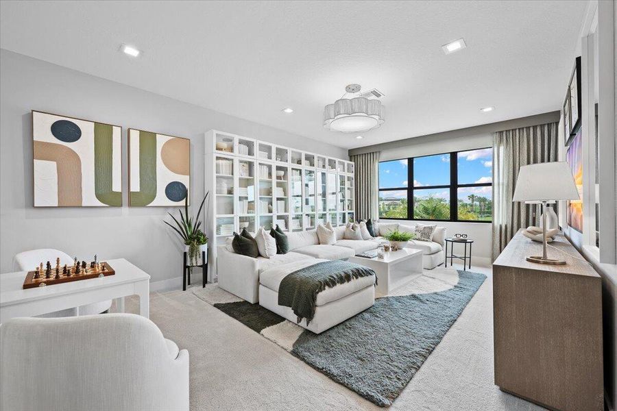 Furnished interior view inside a new home in Apex at Avenir, Palm Beach Gardens (Image 38).