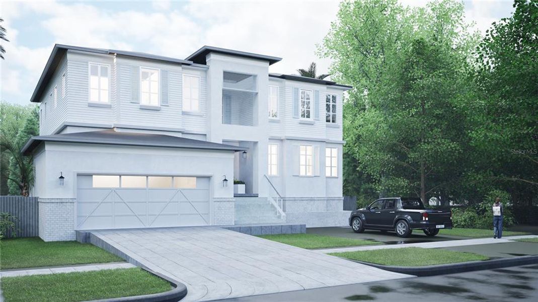 Front exterior of a new home in , Tampa, FL, highlighting curb appeal (Image 4). Front exterior of a new home in , Tampa, FL, highlighting curb appeal (Image 4).