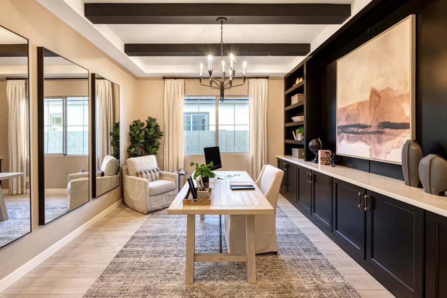 Representative furnished interior of a home built from the Ventana Plan 4507 by Tri Pointe Homes in Waterston Central, Gilbert (Image 12).