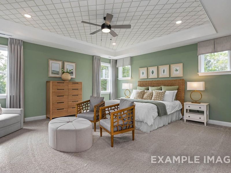 Furnished interior view inside a new home in Addison West, Holly Springs (Image 7).