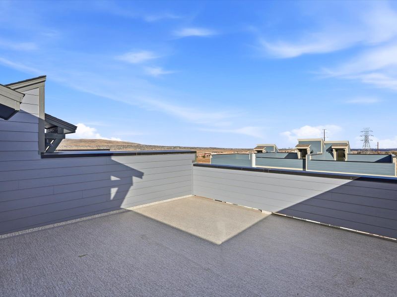 Exterior details and patio area of a home in Three Hills, Morrison (Image 2). Exterior details and patio area of a home in Three Hills, Morrison (Image 2).