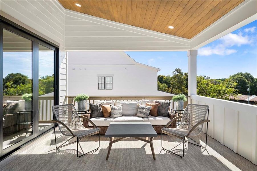 Exterior details and patio area of a home in Echo at Crabapple, Milton (Image 27).