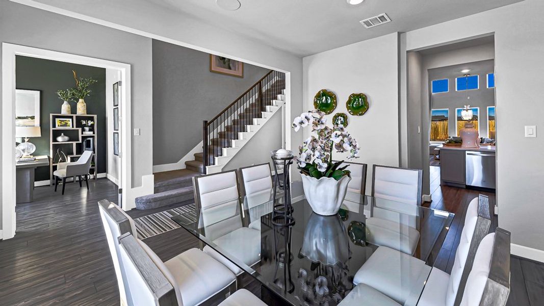 Furnished interior view inside a new home in Avalon at Cypress, Cypress (Image 9).