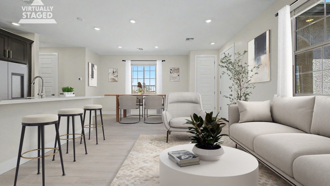 Representative furnished interior of a home built from the The Camille II by DRB Homes in Flora at Surprise City Center, Surprise (Image 10).