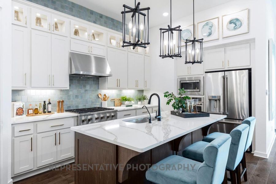 Furnished interior view inside a new home in Meridiana: 50ft. lots, Manvel (Image 4).