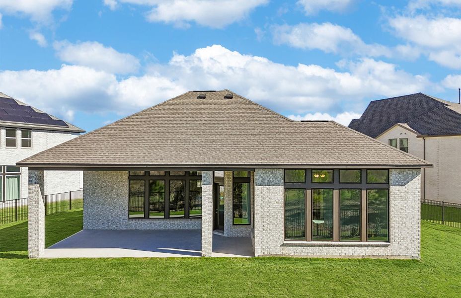 Exterior details and patio area of a home in Bridgeland 60′, Cypress (Image 18).