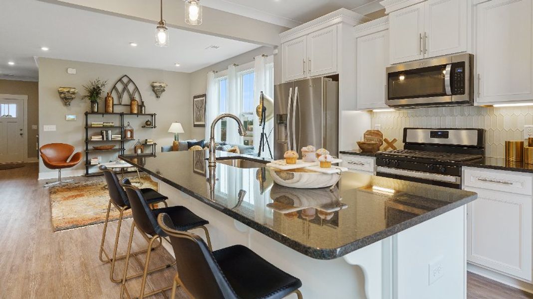 Furnished interior view inside a new home in Sidney Creek Townhomes, Zebulon (Image 11).