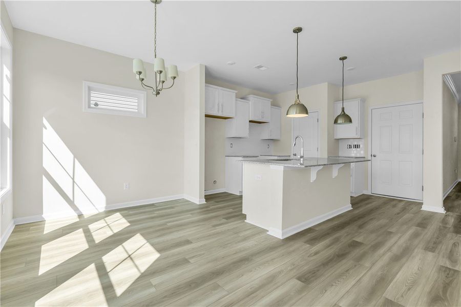 Furnished interior view inside a new home in Brownstone Park, Easley (Image 3).