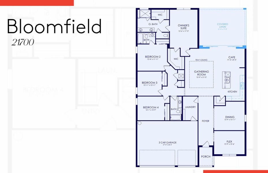 2D floor plan layout of this home in The Strand at Cedar Grove, North Port, FL (Image 3). 2D floor plan layout of this home in The Strand at Cedar Grove, North Port, FL (Image 3).