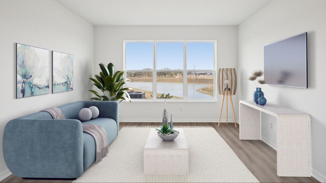 Furnished interior view inside a new home in Isla Mirada, San Antonio (Image 14).