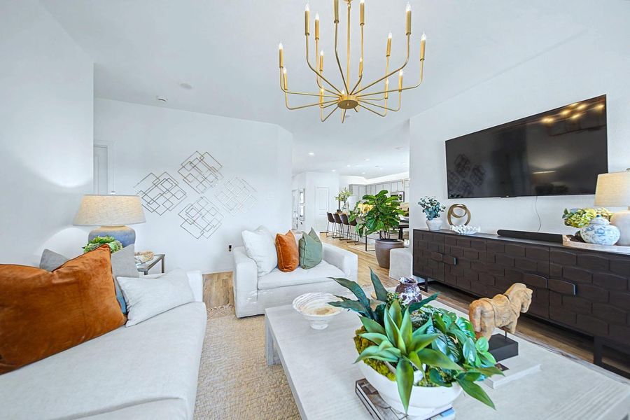Furnished interior view inside a new home in Pinewood at Grand Texas, New Caney (Image 7).