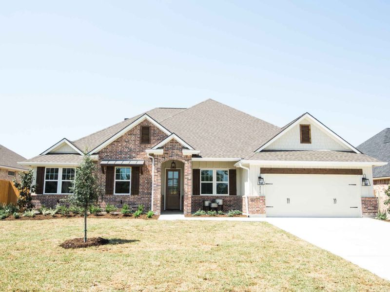 Representative exterior photo of a completed home built from the The Ellen by Reece Homes in Stella Ranch, Bryan, TX (Image 1).