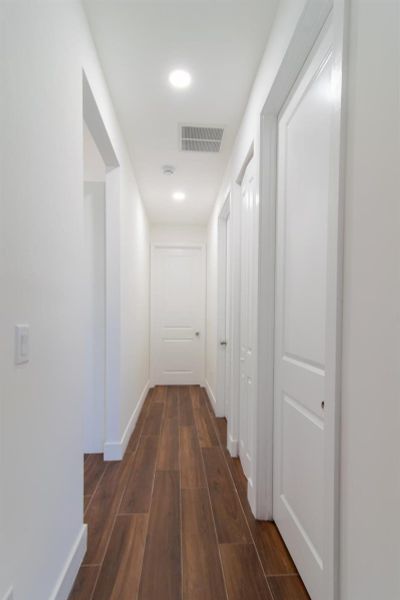 Hallway to the bedrooms Hallway to the bedrooms