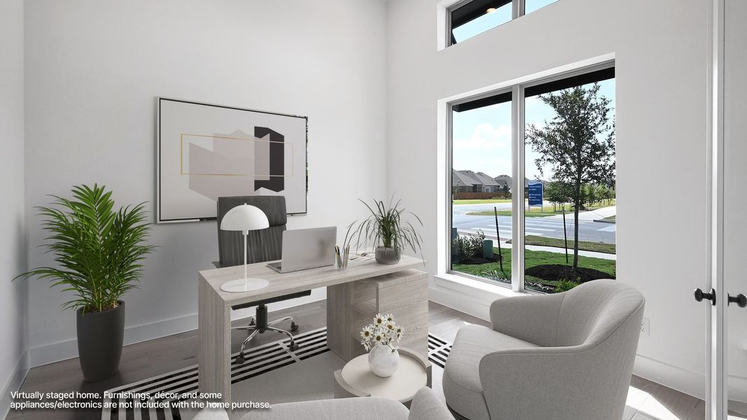 Furnished interior view inside a new home in Crosswinds, Kyle (Image 8).