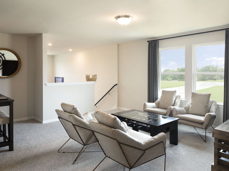 Furnished interior view inside a new home in Butler Farms - Americana Collection, Liberty Hill (Image 11).