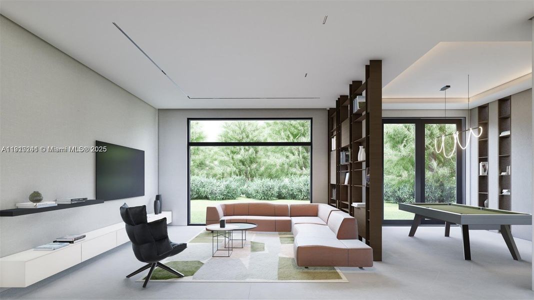 Furnished interior view inside a new home in , Miami (Image 6). Furnished interior view inside a new home in , Miami (Image 6).