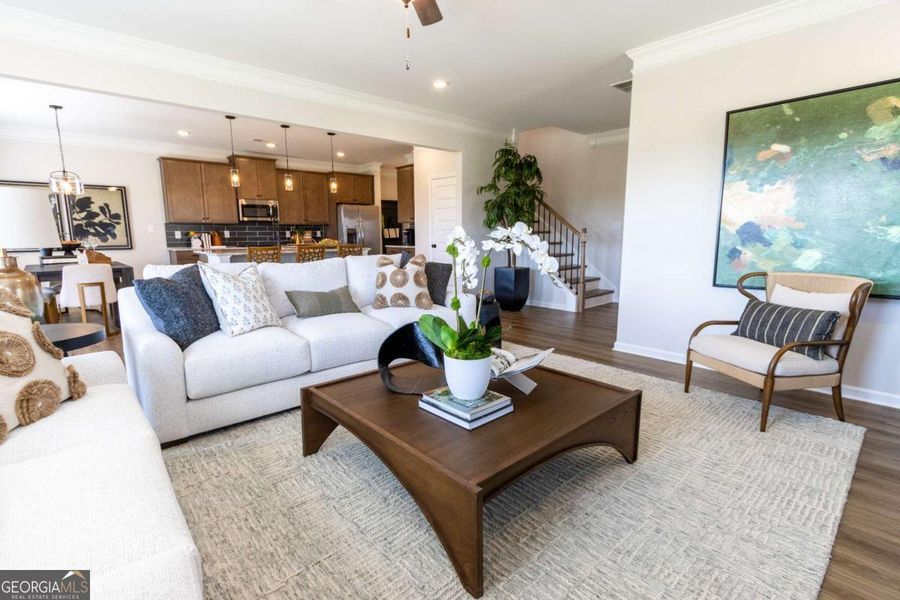 Furnished interior view inside a new home in Bryson Farms, Byron (Image 12).