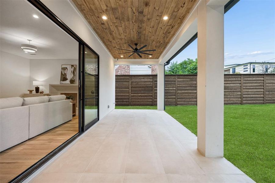 Exterior details and patio area of a home in , Dallas (Image 22).